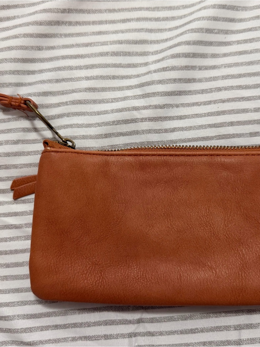 Universal Thread Leather Wristlet Clutch - Cognac